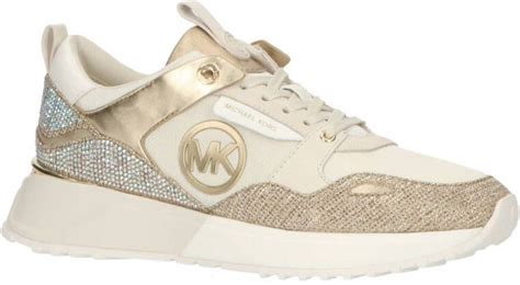 michael kors schoenen groen goud|Michael Kors green designer sneakers.